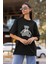 Ekose Bear Baskılı Oversize T-Shirt 3