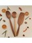 Ahşap Tahta Servis, Sunum Kaşığı ve Spatula Seti - El Yapımı - Ceviz Ağacı - 30 cm ve 28 cm 1