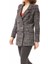 Siyah-Kırmızı Pötikare Desenli Kışlık Blazer Ceket 3