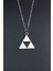 The Legend Of Zelda - Üçgen Gümüş Kaplama Unisex Düz Zincir Kolye kod 697 2