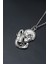 Yılan - Kuru Kafa - Venom Gümüş Kaplama Unisex Düz Zincir Kolye kod 736 3