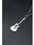 Gitar Gümüş Kaplama Unisex Düz Zincir Kolye kod 683 3