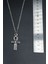 Ankh Anahtarı - Nil'in Anahtarı Gümüş Kaplama Unisex Düz Zincir Kolye kod 722 4