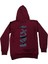 Erkek Çocuk Ultimate Yazı Desenli Sırtı Desenli Kanguru Fermuar Cepli Kapüşonlu Bordo Sweatshirt 1