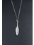 Mızrak Ucu Gümüş Kaplama Unisex Düz Zincir Kolye kod 703 2