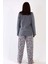 Kadın Polar Büyük Beden Uzun Kol Pijama Takım 4