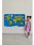 Eğitici Dünya Haritası Dünya Atlası Çocuk ve Bebek Odası Duvar STICKER-3774 1