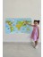 Eğitici Dünya Haritası Dünya Atlası Çocuk ve Bebek Odası Duvar STICKER-3778 1
