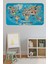 Eğitici Dünya Haritası Dünya Atlası Çocuk ve Bebek Odası Duvar STICKER-3787 2