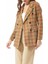 Camel Ekoseli Kışlık Blazer Ceket 4