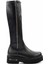 Black Leather Kadın Bot & Bootie HD0777068803 2