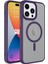 Apple iPhone 14 Pro Max Kılıf Mat Arka Yüzey Wireless Şarj Özellikli Zore Flet Magsafe Kapak 1