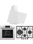 Flowart Serisi Beyaz Ankastre Set ( D078 - BF076 - QMS63CB ) 1