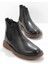 Siyah Leather Erkek Bot & Bootie E02556400003 1