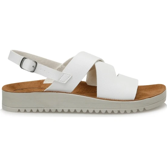 Polaris 164441.Z3FX Beyaz Kadın Comfort Sandalet