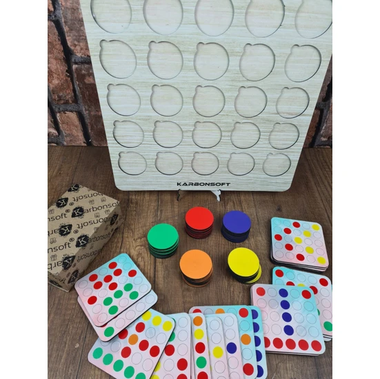 Karbon Soft Montessori Egitici Ahsap Oyuncak, Egitici Kutu Oyunu, Ahsap Esleme Oyuncagı, Renk Esleme-Bulmaca