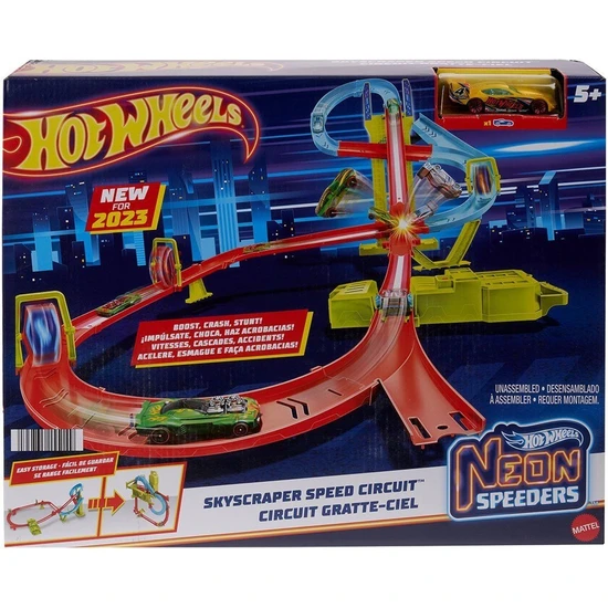 HPC07 Hot Wheels Neon Yarışlar Çoklu Yarış Heyecanı Pist Seti