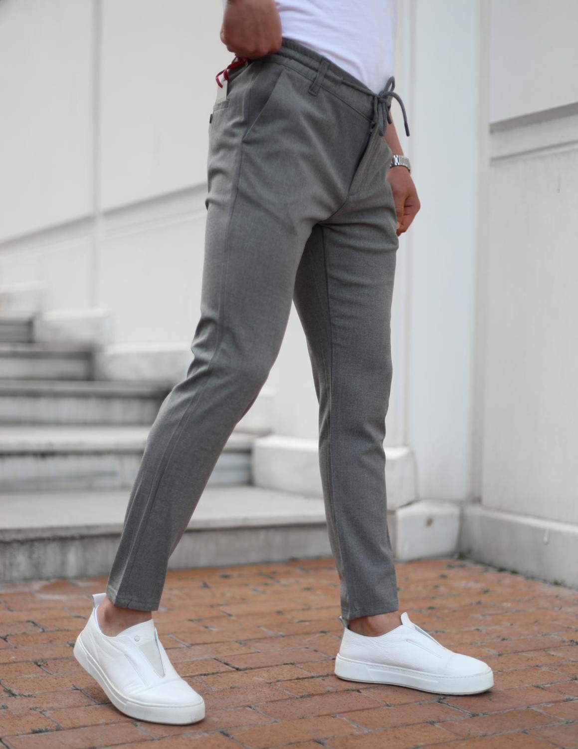 Jack Caprio Erkek Slimfit Jogger Pantolon Rahat Likralı Pantolon görsel 2