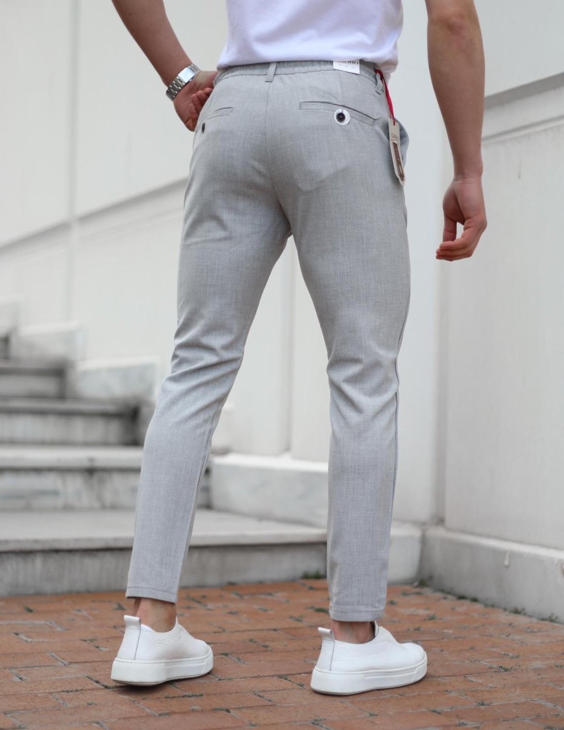 Jack Caprio Erkek Slimfit Jogger Pantolon Rahat Likralı Pantolon görsel 4