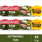Dardanel Zeytinyağlı Ton Balığı 600 gr 8 Porsiyon Akdeniz Menşeli Lezzetli Hazır Yiyecek
