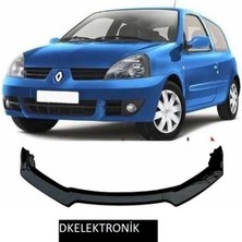 DK Elektronik Renault Clio 2 Ön Tampon Eki Body Kit Karlık Lip Siyah