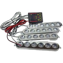 Drs Tuning Çakar Lamba 6X4 Led Kırmızı Mavi 12 - 24V Lapa536 - 3