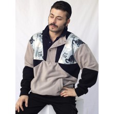 Vatkalimon Kadın Erkek Yarım Fermuarlı Polar Sweatshirt