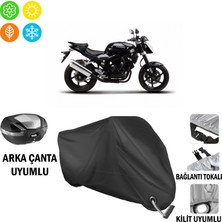 AUTOES Hyosung Gt 250 Naked Motosiklet Brandası Arka Çanta, Tokalı ve Kilit Uyumlu Siyah