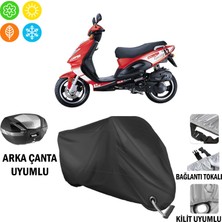 AUTOES Tgb 303R Motosiklet Brandası Arka Çanta, Tokalı ve Kilit Uyumlu Siyah