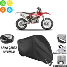 AUTOES Gas Gas Ec Racing 250 Motosiklet Brandası Arka Çanta, Tokalı ve Kilit Uyumlu Siyah