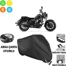 AUTOES Kuba Superlight 200 Motosiklet Brandası Arka Çanta, Tokalı ve Kilit Uyumlu Siyah