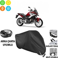 AUTOES Honda Nc 750X Motosiklet Brandası Arka Çanta, Tokalı ve Kilit Uyumlu Siyah