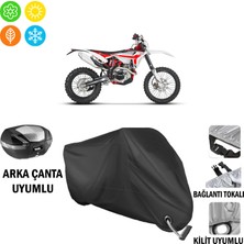 AUTOES Beta Enduro Rr 4t 350 Motosiklet Brandası Arka Çanta, Tokalı ve Kilit Uyumlu Siyah