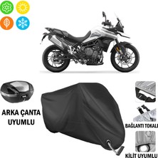 AUTOES Triumph Tiger 900 Gt Motosiklet Brandası Arka Çanta, Tokalı ve Kilit Uyumlu Siyah