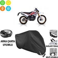 AUTOES Rks RK200-R Motosiklet Brandası Arka Çanta, Tokalı ve Kilit Uyumlu Siyah
