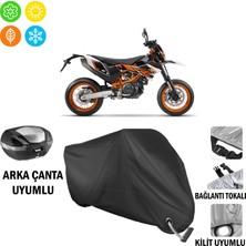 AUTOES Ktm 690 Smc Motosiklet Brandası Arka Çanta, Tokalı ve Kilit Uyumlu Siyah
