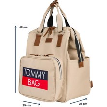 Tommybaby Soft Anne Bebek Bakım Sırt Çantası Termal Biberonlu Bebek Arabası Askı Aparatlı