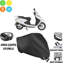 AUTOES Mondial Ritmica 100 Motosiklet Brandası Arka Çanta, Tokalı ve Kilit Uyumlu Siyah