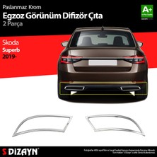 S-Dizayn Skoda Superb Krom Egzoz Çıkışı 2 Parça 2020-2023