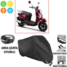 AUTOES Rks Pollo 50 Motosiklet Brandası Arka Çanta, Tokalı ve Kilit Uyumlu Siyah