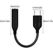 Global UC10 Type-C To 3.5mm Jack Dönüştürücü Adaptör Siyah WNE0214