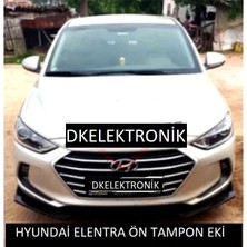 DK Elektronik Hyundai Elantra Ön Tampon Eki Body Kit Karlık 3 Parça Lip Siyah