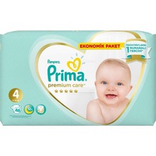 Prima Premium Care Bebek Bezi Ekonomik Paket 4 Beden 46 Adet