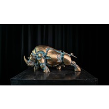 Rhino Bronz Heykel