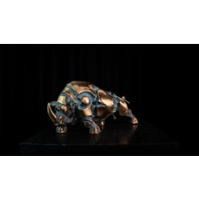 Rhino Bronz Heykel