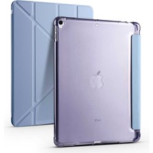 FUJİMAX Apple iPad 10.2 8.nesil Kılıf Yatay ve Dikey Standlı Uyku Modlu Kalemlikli Trifold Arkası Soft Silikon Smart Kılıf (Model A2270,A2428,A2429,A2430)