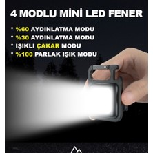 Drs Tuning LED Işıklı Flash Özellikli 4 Modlu Cob Anahtarlık El Feneri/ ANAH14