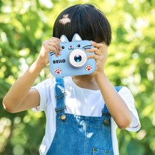 AteşTech Çocuk Fotoğraf Makinesi  Sevimli Pati Kılıflı Dijital Selfie Kamera + 32GB Hafıza Kartı