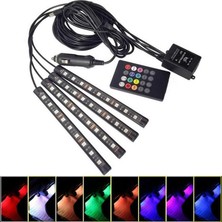 Oto Aksesuarcım Ayak Altı Led Rgb Müziğe Duyarlı Kumandanlı 12 Led 22 Cm