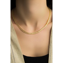 Modex Kare Şerit Zirkon Taşlı Kolye